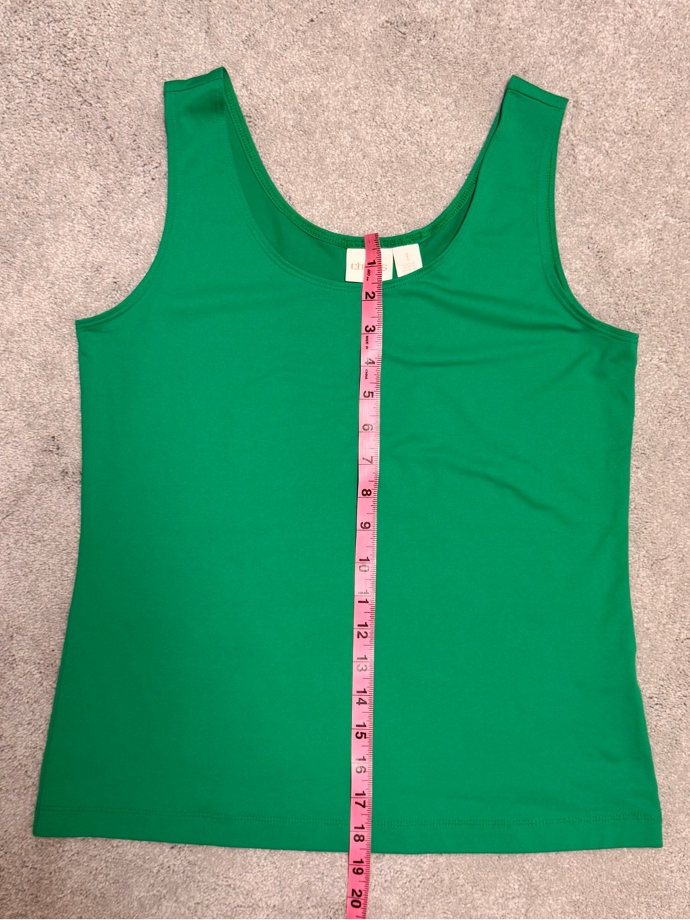 Chico's Green Stretch Basics Essential Tank Top Size 1 (Medium) - Picture 3 of 5